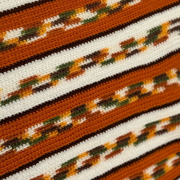 Vintage Midcentury Modern Handmade Afghan Throw Blanket EUC - Picture 5 of 7